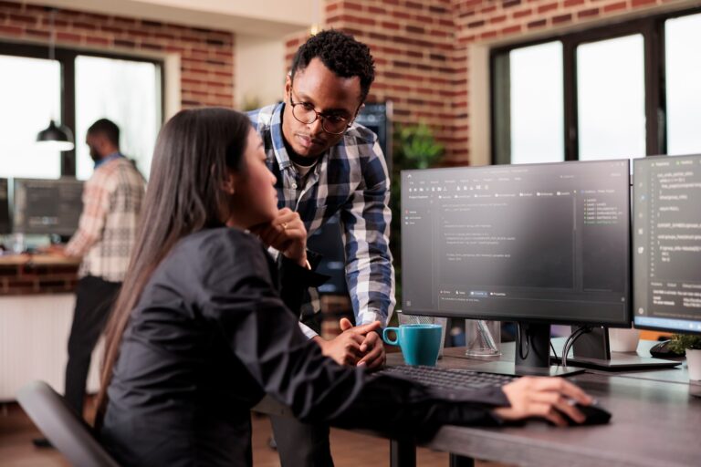 Team of database admins debugging algorithm